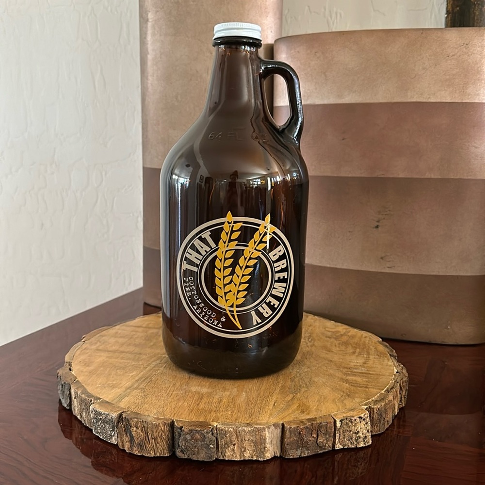 That Brewery 64 Ounce Glass Beer Growler